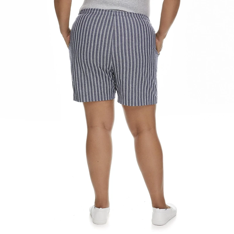 Penmans Women's Striped Crinkle Drawcord Short