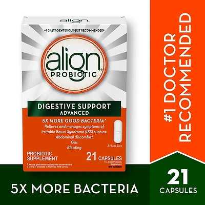 Advanced Probiotic, daily probiotic supplement for digestive care, #1 Recommended Probiotic Brand by Doctors‡