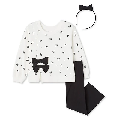 Ensemble 3 pièces en molleton Btween pour petites filles Tailles 2T-5T