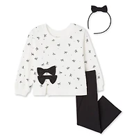 Ensemble 3 pièces en molleton Btween pour petites filles Tailles 2T-5T