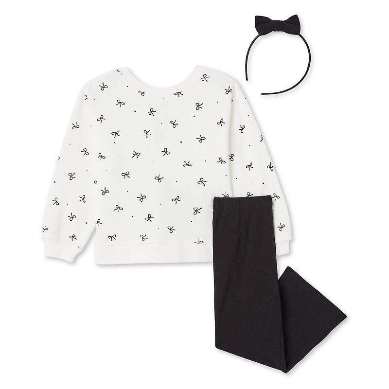 Ensemble 3 pièces en molleton Btween pour petites filles Tailles 2T-5T