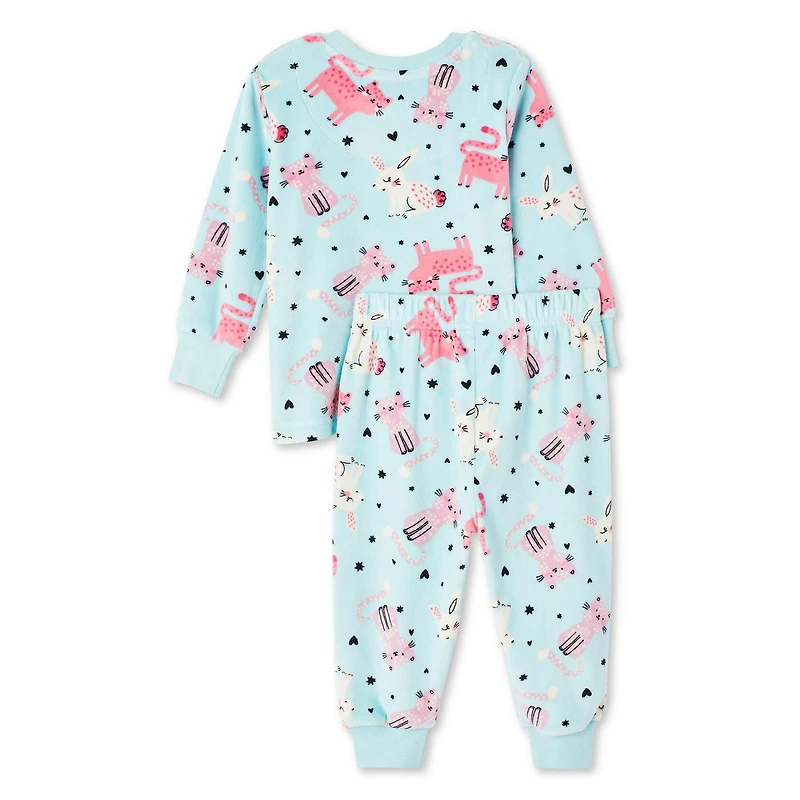 Pyjama 2 pièces en velours George pour bébés filles Tailles 0-24 mois