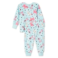 Pyjama 2 pièces en velours George pour bébés filles Tailles 0-24 mois