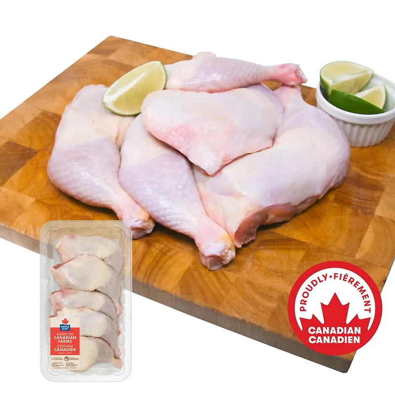 Maple Leaf Chicken Leg Quarters, 5 Leg Quarters, 1.53 - 1.87 KG