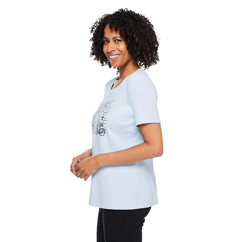 Haut en tricot interlock Iyla pour femmes