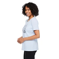 Haut en tricot interlock Iyla pour femmes