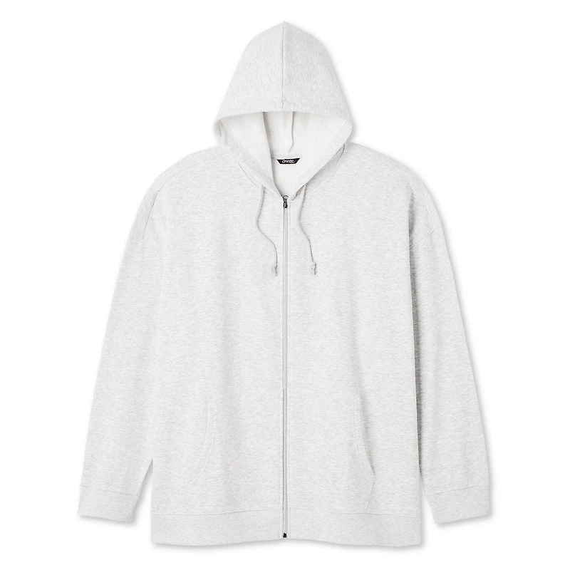 Haut à capuchon zippé sur la longueur George Plus pour hommes