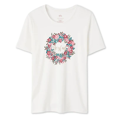 T-shirt à encolure ras du cou Iyla pour femmes