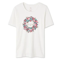 T-shirt à encolure ras du cou Iyla pour femmes