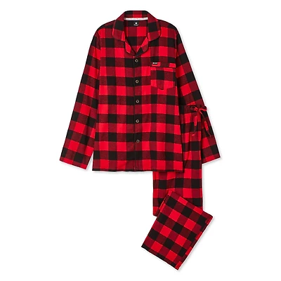 Canadiana Adult Gender Inclusive Notch Collar Pajama 2-Piece Set