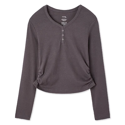 Haut Henley en tricot côtelé George pour filles