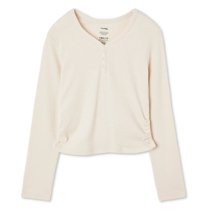 Haut Henley en tricot côtelé George pour filles