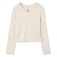 Haut Henley en tricot côtelé George pour filles