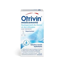 Otrivin Medicated w/Moisturizers Cold & Allergy Relief Nasal Decongestant, 20ml, 20ml Mist Spray