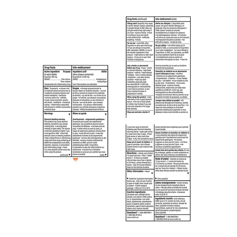 MOTRIN® 300 mg Tablets, Extra Strength, 60 Count, 60 Count