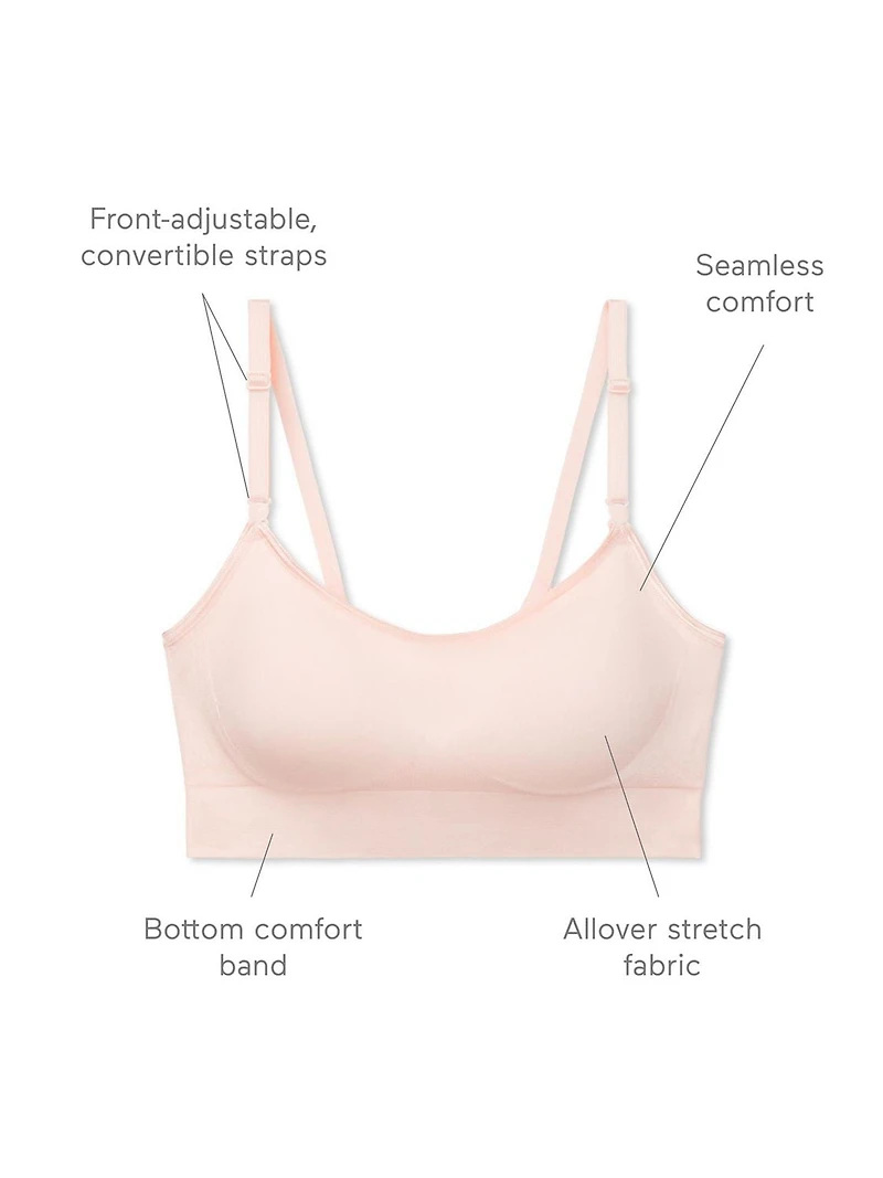 Warner's Women's Easy Does It® Dig-Free comfort Band Wireless lightly lined convertible bra RM0911E,