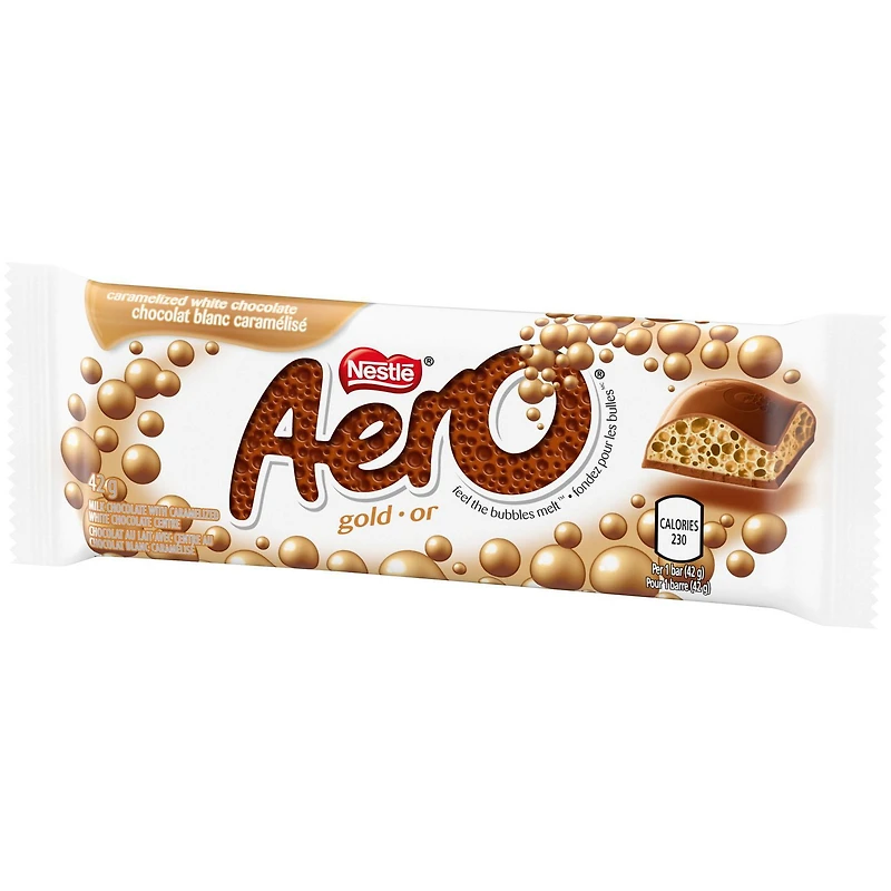 Barre NESTLÉ® AERO® Or Blanc caramélisé