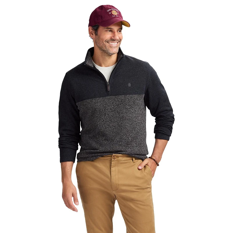 IZOD MENS QUARTER ZIP SWEATER FLEECE, S-XXL