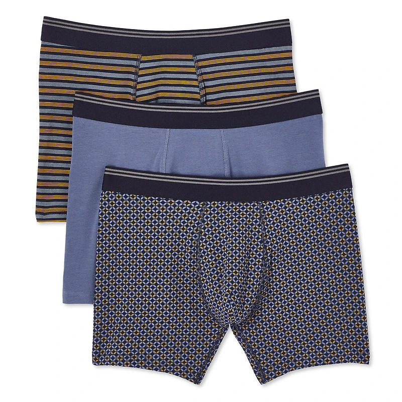 Lot de 3 caleçons boxeurs George pour hommes Tailles P–TG