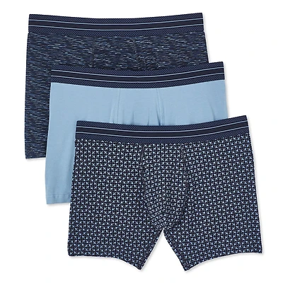 Lot de 3 caleçons boxeurs George pour hommes Tailles P–TG