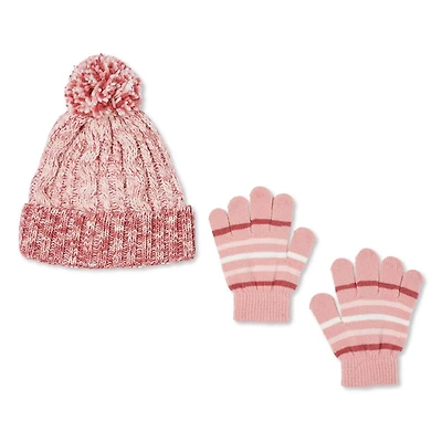 Ensemble 2 pièces avec tuque et gants George pour filles