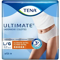 TENA Incontinence Underwear for Women, Postpartum and Bladder Control, Ultimate Absorbency, Large, 13 Count, Large, 13 Count