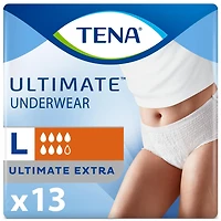 TENA Incontinence Underwear for Women, Postpartum and Bladder Control, Ultimate Absorbency, Large, 13 Count, Large, 13 Count