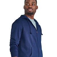 Haut à capuchon zippé sur la longueur George pour hommes Tailles P-2XL