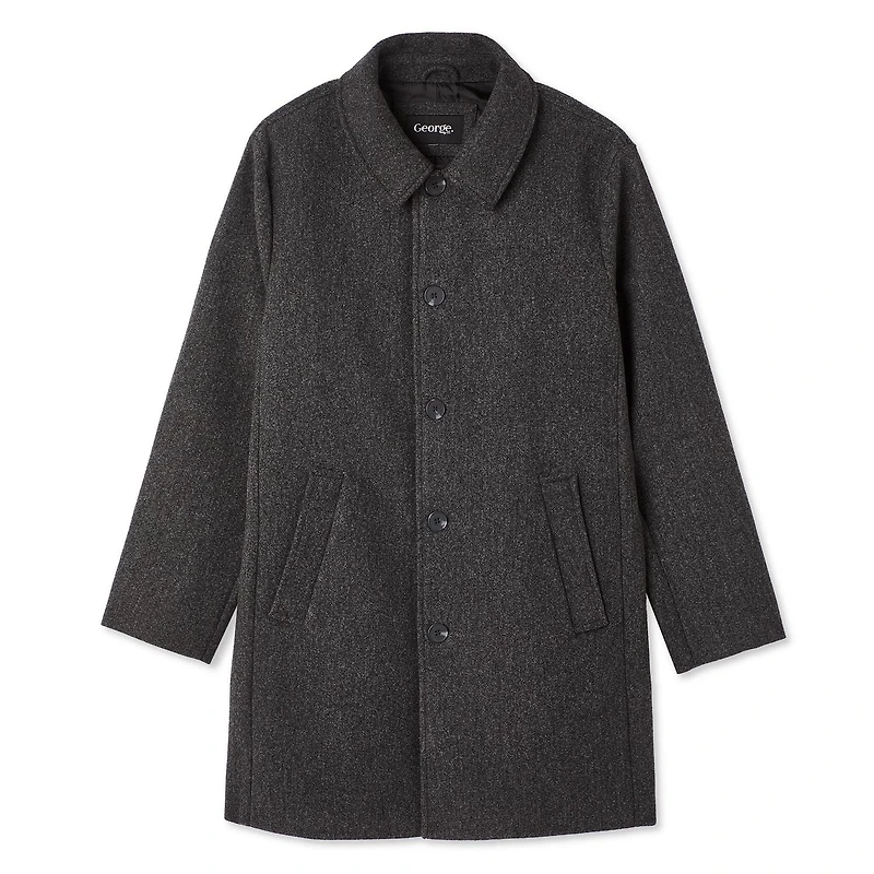 George Men's Faux Wool Coat, Sizes S-2XL