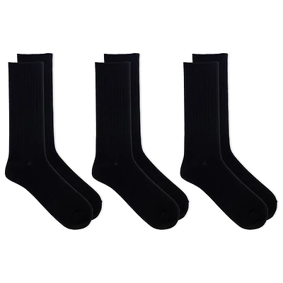 Chaps Mens Casual 3 Pair Crew Socks, Casual 3 Pair Crew Socks - Size 6-12
