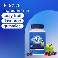 Gummies multivitamines One A Day pour hommes – Gummies multivitamines quotidiennes pour hommes avec des vitamines A, C D et E et du zinc, biotine, et sélénium