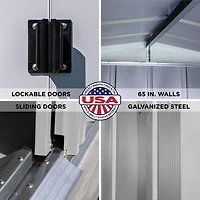 Arrow Classic Metal Shed, 12 x 14, Flute Grey