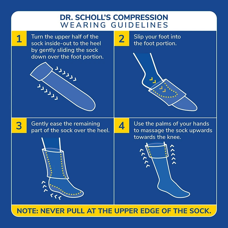 Dr. Scholl's - Compression Graduee Chaussettes Haut Genou 1 Paire