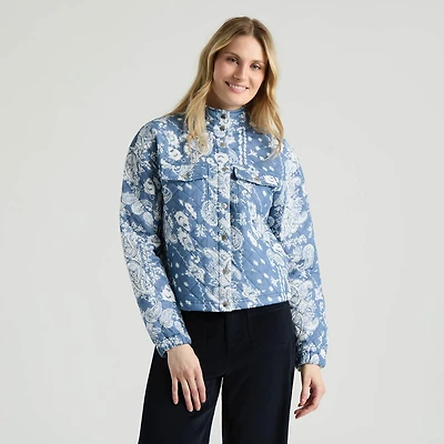Mexx Women’s Quilted Printed Bomber Jacket, XS-XXL