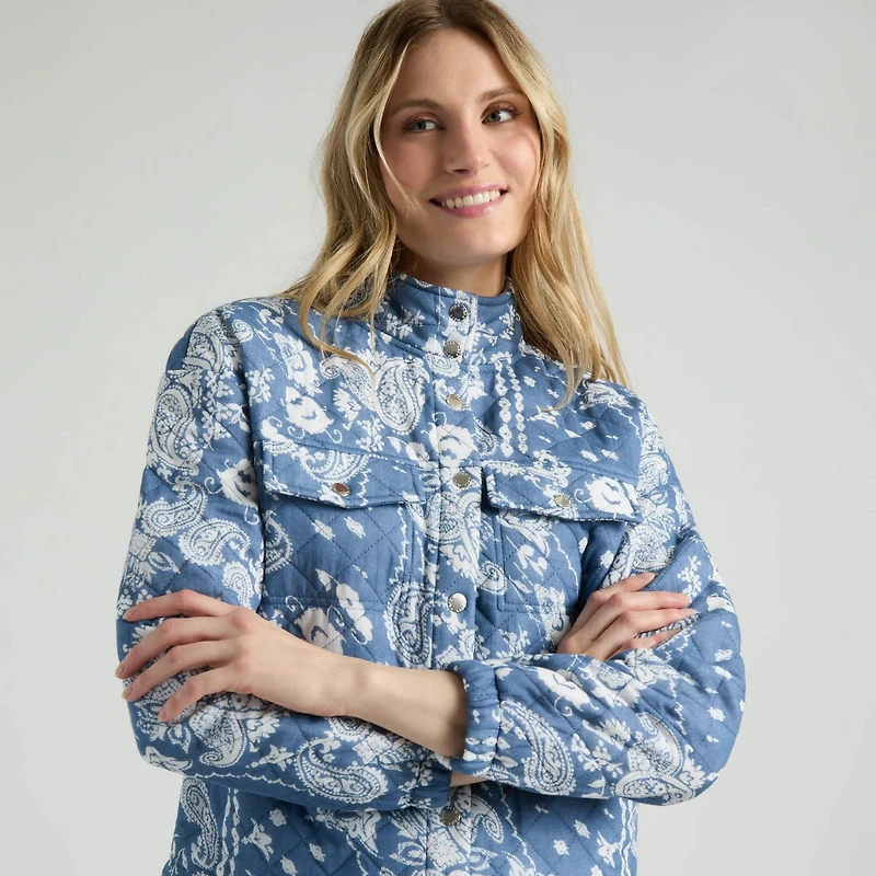 Mexx Femmes Veste Bombardier Imprimé Matelassé XS-XXL