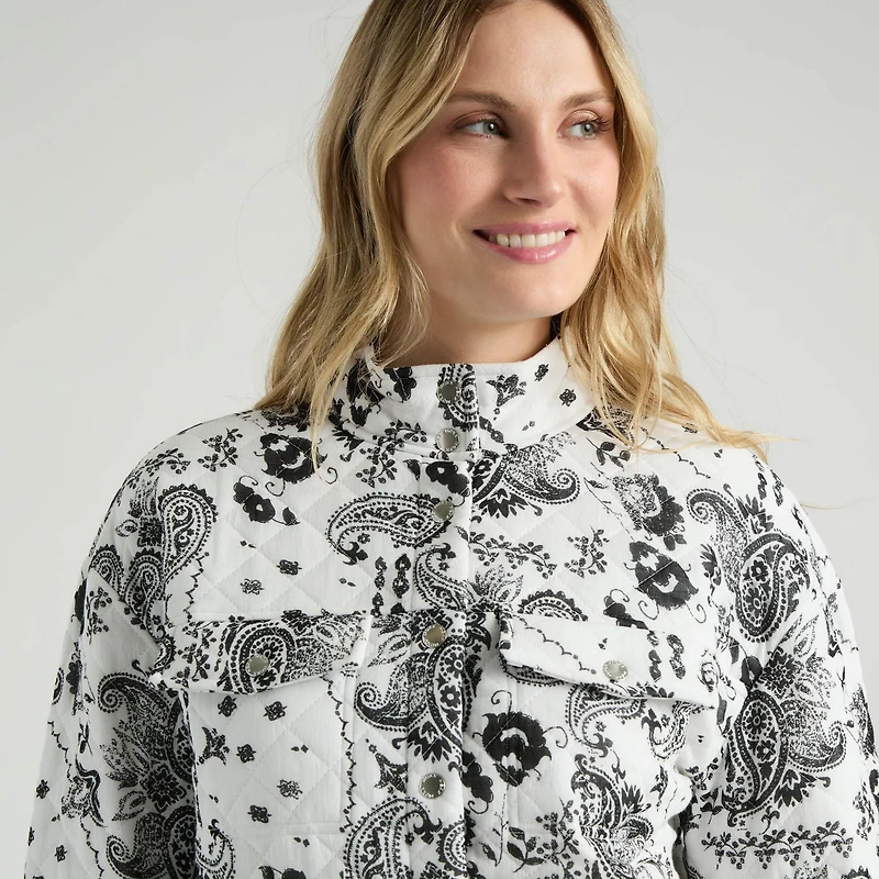 Mexx Women’s Quilted Printed Bomber Jacket, XS-XXL