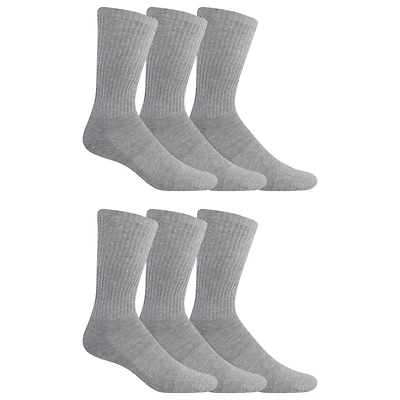 Athletic Works Men's Cotton Crew Socks 6-Pack