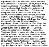 Brioches torsadées avec raisins secs Mon marché fraîcheur 8 morceaux, total de 448 g