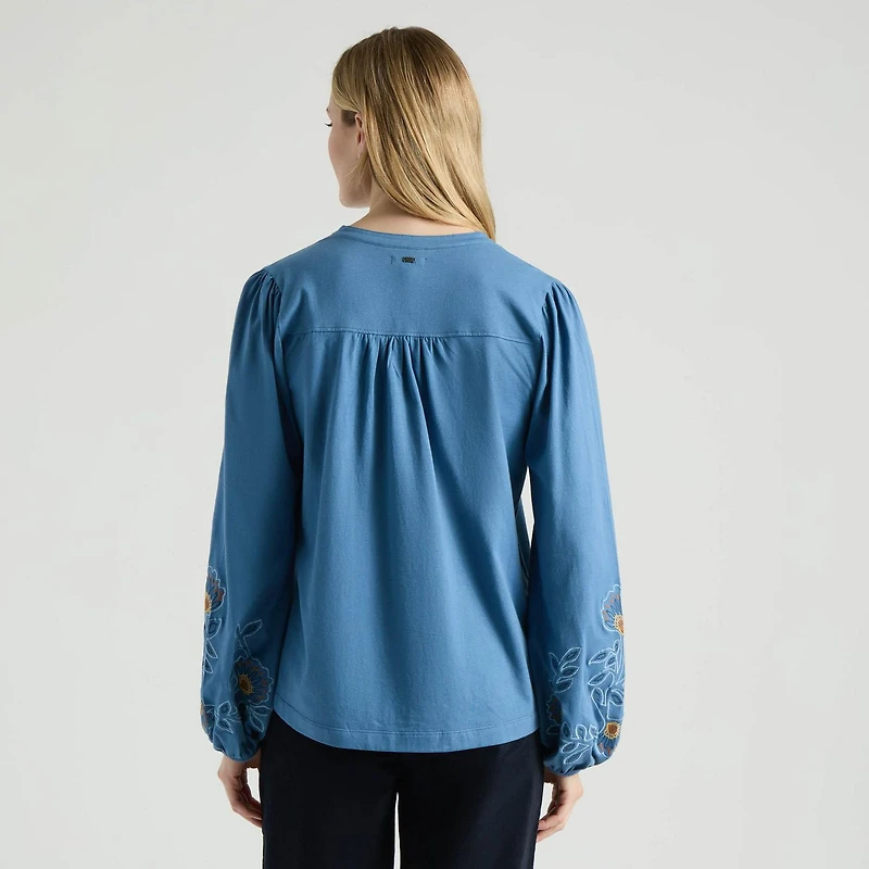 Mexx Women’s Mao Collar Puff Sleeve Blouse, XS-XXL