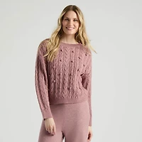 Mexx Pull en tricot torsadé à nœuds pour femmes XS-XXL