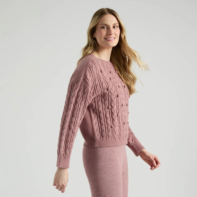 Mexx Pull en tricot torsadé à nœuds pour femmes XS-XXL
