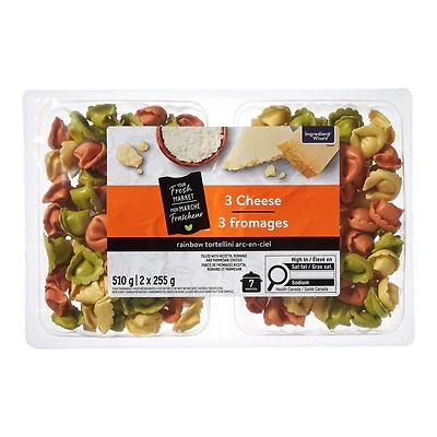 Your Fresh Market 3 Cheese Rainbow Tortellini, 2 x 255 g (510 g total)