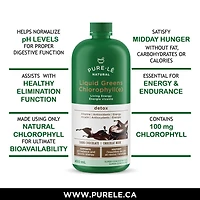Légumes verts en liquide chlorophillé Natural de Pure-lē à saveur de chocolat noir