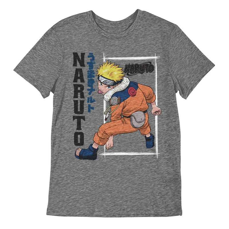 Naruto T-Shirt col rond à manches courtes pour garçon