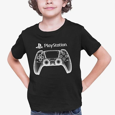 Playstation T-Shirt col rond à manches courtes pour garçon Tailles TP à TG