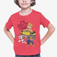 La Pat'Patrouille T-Shirt col rond à manches courtes pour garçon Tailles TP à TG