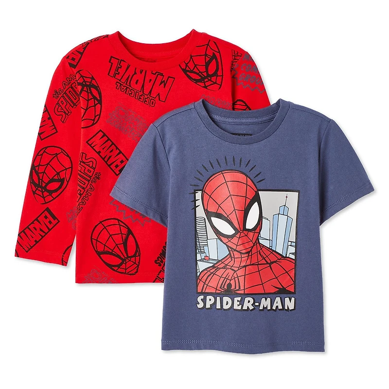 Marvel Toddler Boys' Spider-Man Tee 2-Pack, Sizes 2T-5T