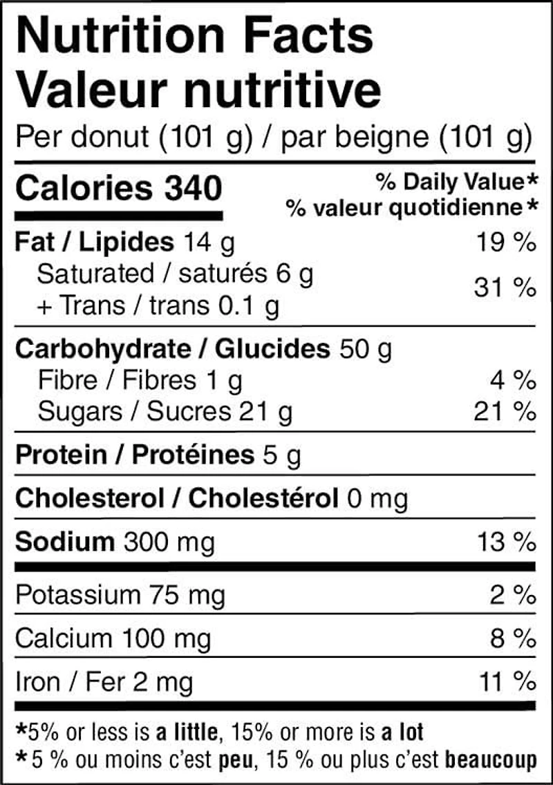 Torsades aux pommes Mon marché fraîcheur 6 beignes, total de 606 g