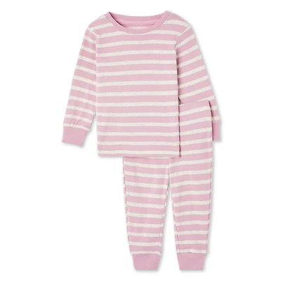 George Baby Girls' Pajama 2-Piece Set, Sizes 6-24 months