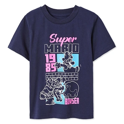 T-shirt à manches courtes Super Mario pour petits garçons
